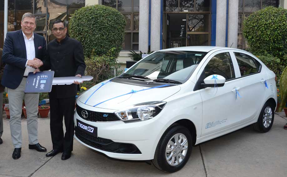 Tata Motors delivers first batch of the Tigor Electric Vehicles to EESL Celebrates National Energy Conservation Day